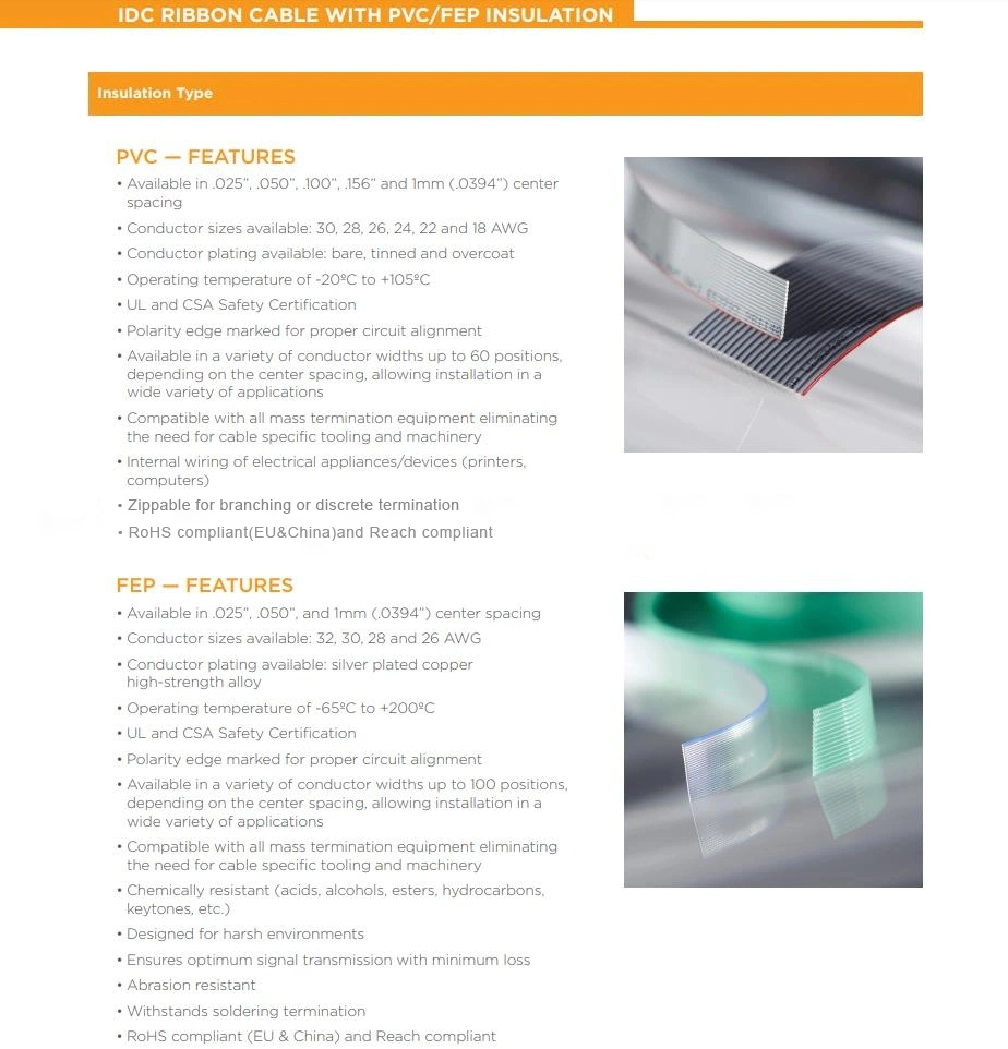 2.54mm Pitch IDC Connector to dB9 Flat Ribbon Cable